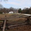 Stone House and Split Rail Fence at Hancock's Resolution