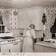 Nov. 1949 - Rhoda V. Cook in Cook Farm House Kitchen
